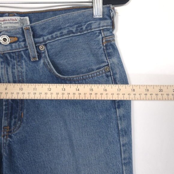 ABERCROMBIE & FITCH Size 4 Women's Jeans Blue Denim Capri USA Made Exclusive VTG - Picture 6 of 12
